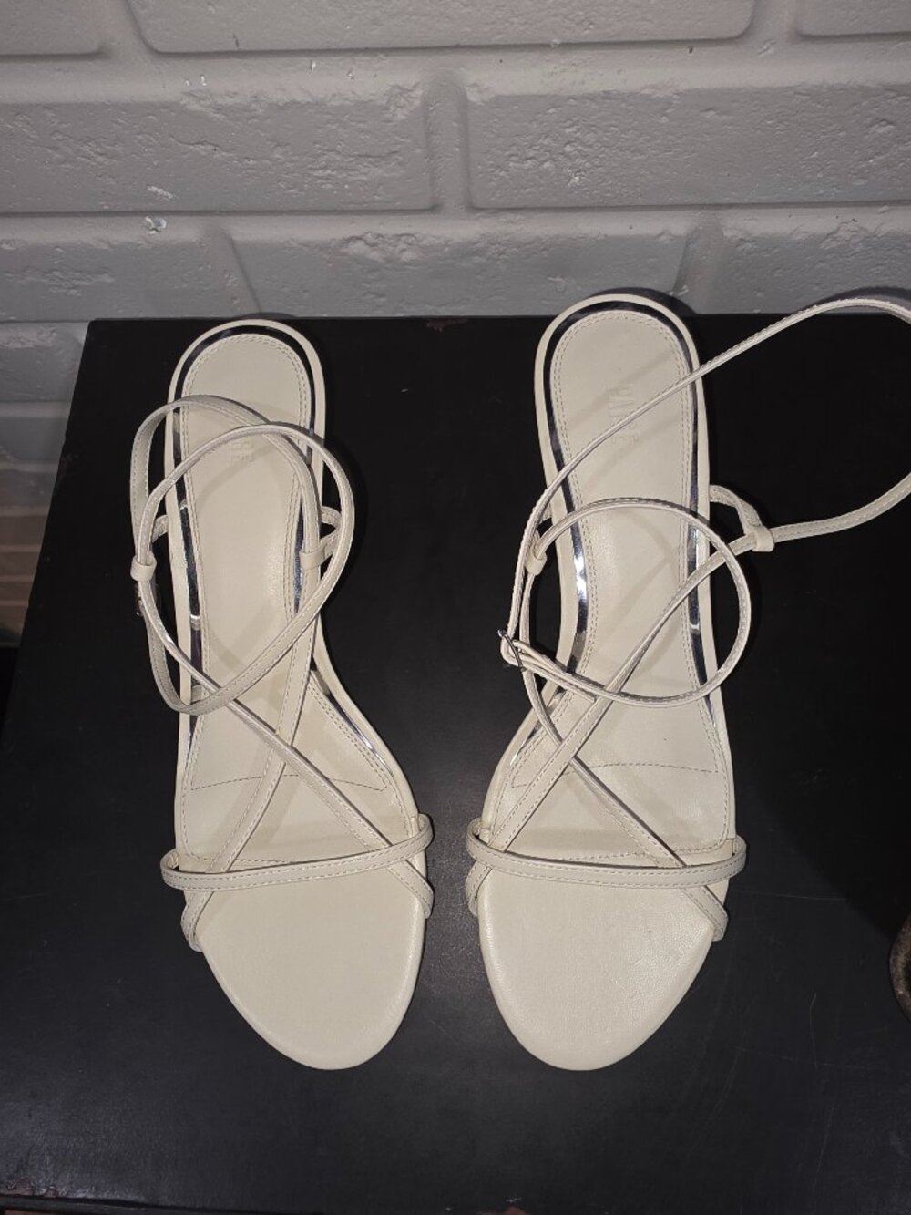 Paige Bone Emeline Ankle Strap Sandal Sz 10